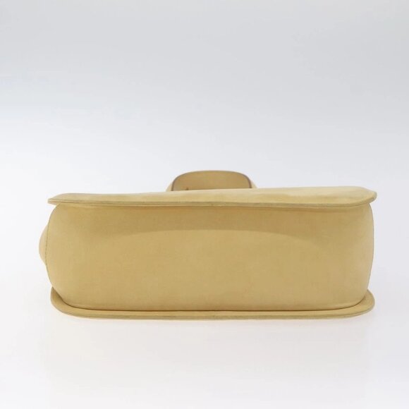 Salvatore Ferragamo Gancini Hand Bag Suede Beige Gold - Picture 5 of 16